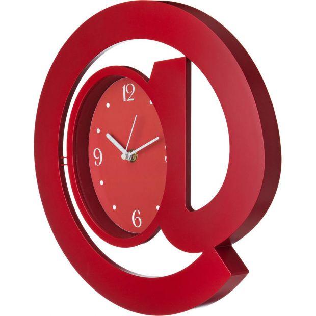 Часы настенные кварцевые "собачка" диаметр=30 см. цвет: красный циферблат 17*12 см. (кор=6шт.)-220-243