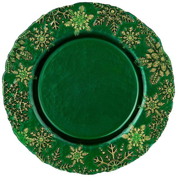 Тарелка подстановочная "celebration green" 33 см-336-166