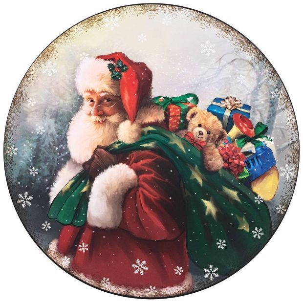 Поднос коллекция "рождественская сказка" диаметр 33 см-106-612