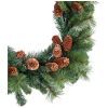 Венок рождественский с шишками, диаметр 70 см, зеленый-844-047