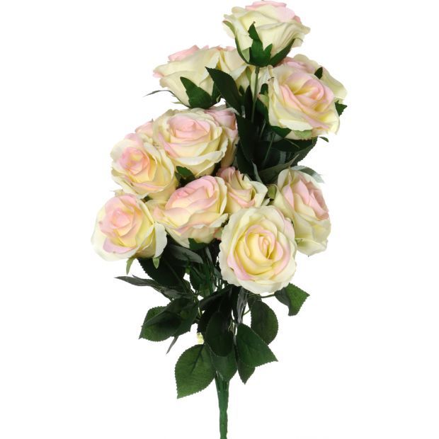 Цветок искусственный "букет роз" длина=50 см. (мал=10шт./кор=60шт.)-23-238