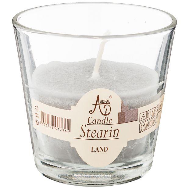 Свеча ароматическая стеариновая в стакане land диаметр 7,5 см высота 7,5-348-801