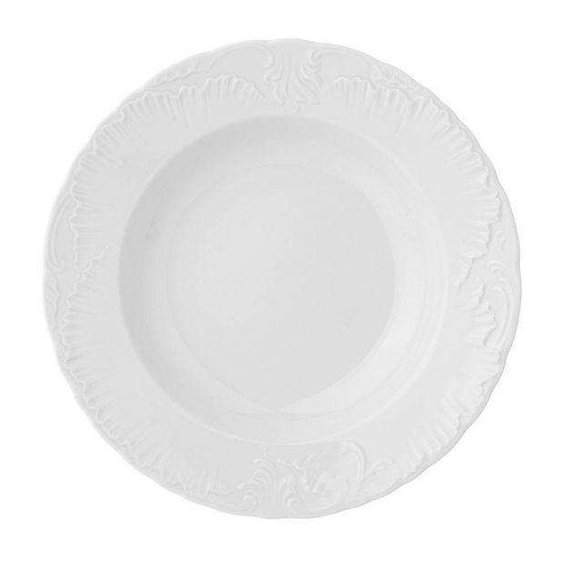 Тарелка  суповая рококо 22,5 см мал.уп. 6шт без упак-676-110