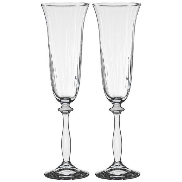 Набор бокалов для шампанского из 2 штук "анжела оптик" 190мл-674-887