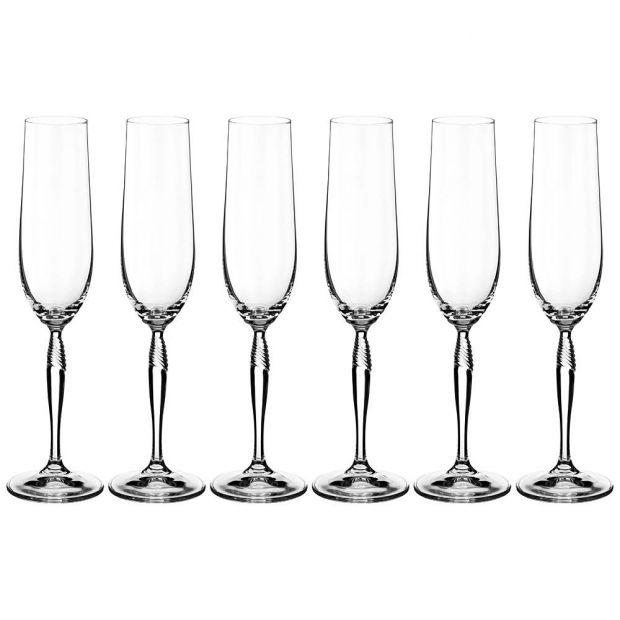 Набор бокалов для шампанского "keira" 195 мл высота=26 см (кор=8набор.) из 6 шт-674-628