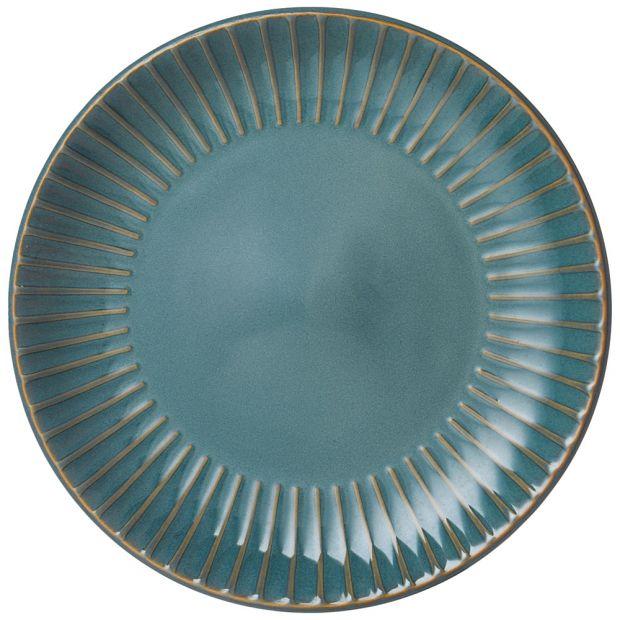 Тарелка десертная 19,7 см "stripe collection" цвет:лазурно-синий-191-232