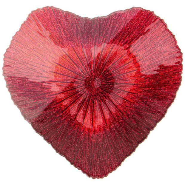 Блюдо "heart" red shiny 23см-339-228