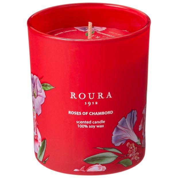 Свеча roura ароматизованная в стакане "роза" (натуральный воск) 8,5*7 см-360-159