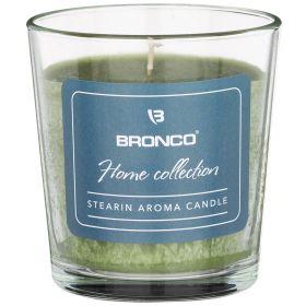 Свеча bronco в стакане стеариновая ароматизированная оливковая 7,8*8,5 см-315-279