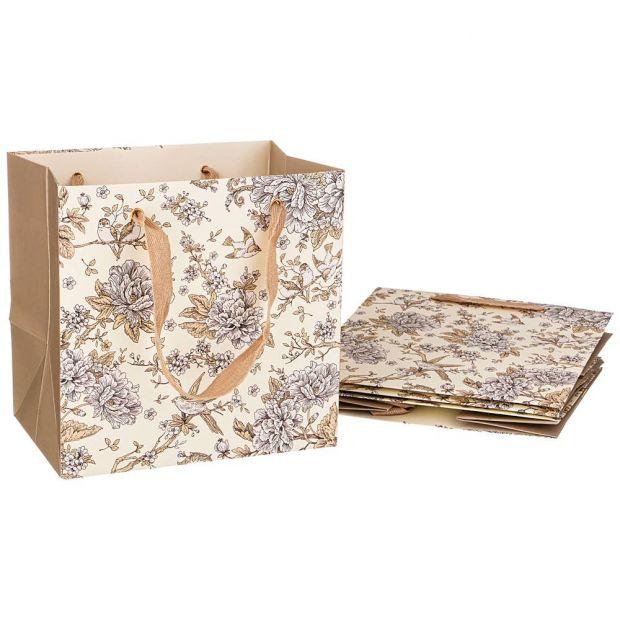 Комплект бумажных пакетов из 4 шт. "royal garden" 20*20*15 см (кор=40комп.)-521-200
