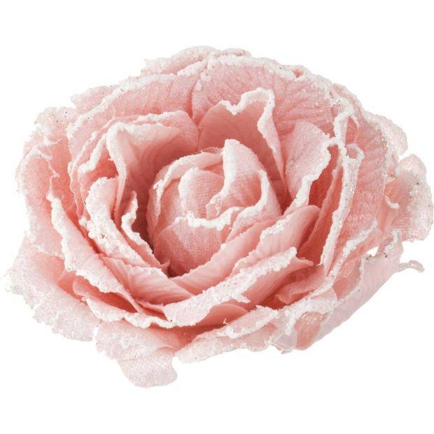 Цветок искусственный "роза" диаметр=15 cm на клипсе-241-1860