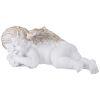 Фигурка декоративная "ангелочек-мечтатель" цвет:белый с позолотой 14*36*18см-169-565