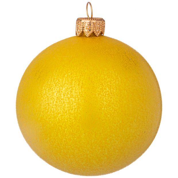 Шар "пудровый цвет" лимонный диаметр=85 мм в подарочной упаковке-140-313