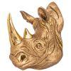 Панно "голова носорога" н- 45 см  цвет: бронза с позолотой-169-849
