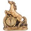Фигурка декоративная с часами "лошадь" н-22см цвет: бронза с позолотой-169-905