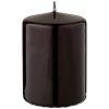 Свеча столбик высота 10см черный лакированный диаметр 7 см-348-843