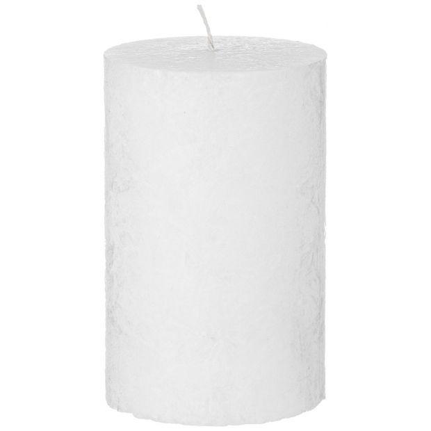 Свеча bronco столбик стеариновая ароматизированная белая 6*10 см-315-260