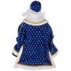 Кукла мягконабивная "дед мороз царский синий" высота=50 см в упаковке-140-332