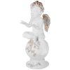 Фигурка декоративная "ангел на шаре" цвет:белый с позолотой высота=55см-169-577