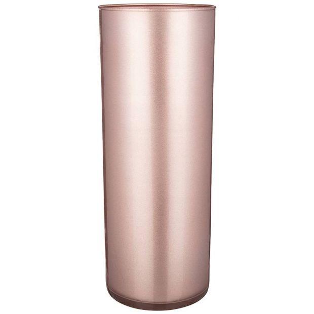 Ваза цилиндр "sparkle rosa"  высота 40см диаметр 15см-316-1543