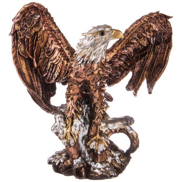 Фигурка декоративная "орел большой с крыльями" 56*58 см  цвет бронза-169-272