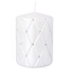 Свеча декоративная столбик высота 10см "диамант" white-348-856
