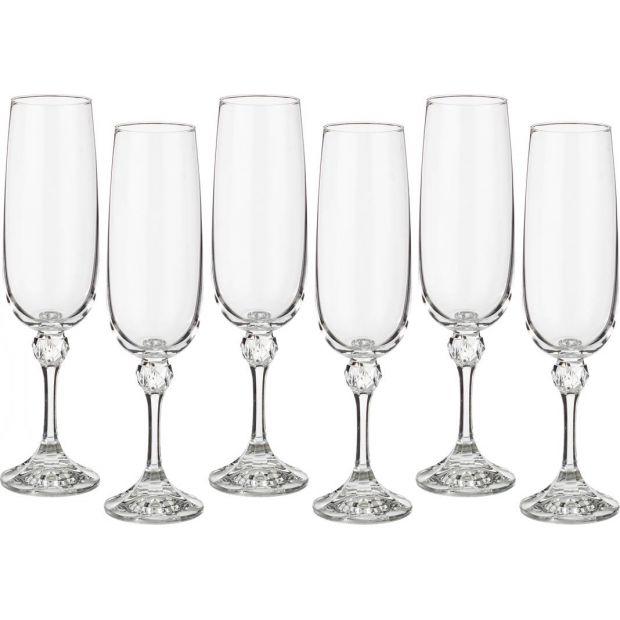 Набор бокалов для шампанского из 6 шт. "джулия" 180 мл высота=21 см (кор=8набор.)-674-448