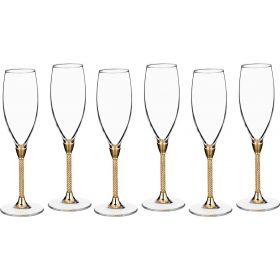 Набор бокалов для шампанского из 6 шт. 250 мл. высота=25 см. (кор=1набор.)-661-039