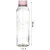 Бутылка круглая стеклянная 1.1л, крышка розовая-166-141
