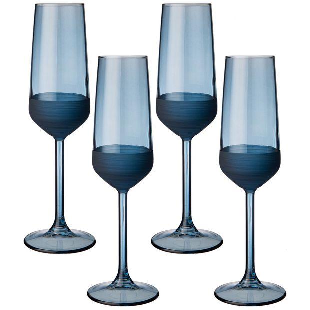 Набор бокалов из 4 штук "mat & shiny" blue 195мл-312-140