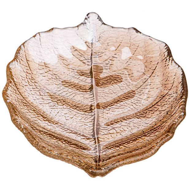 Блюдо " luster leaf" amber 21см-339-105