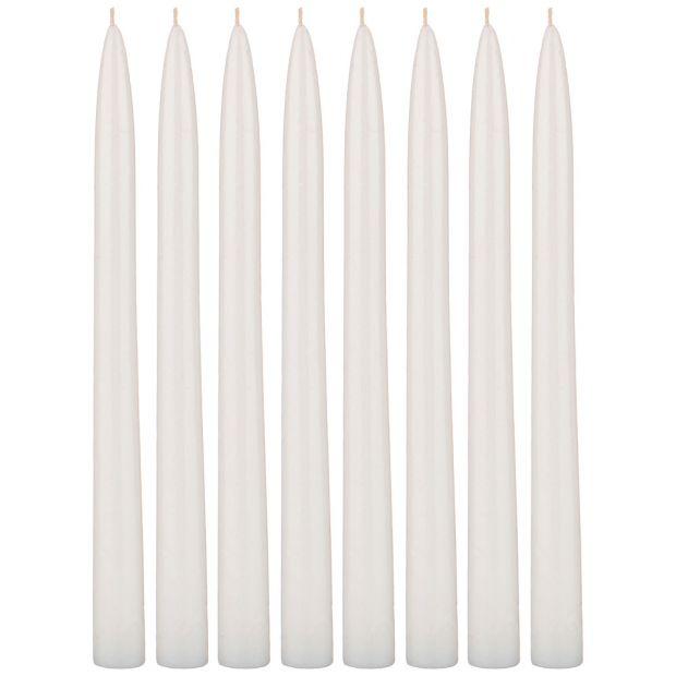 Набор свечей bronco прямые белые 8шт.  2,2*24 см-315-302