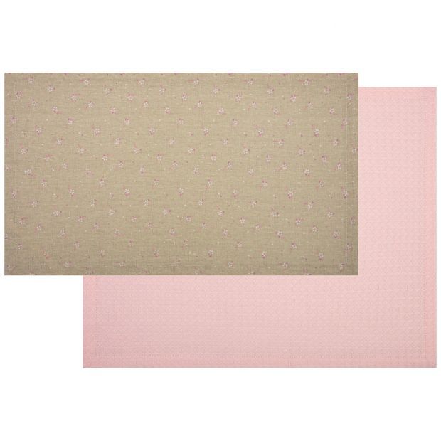 Набор полотенец из 2-х шт  "джейн", 100% хлопок, зелён+розовый,50х30см-850-460-31