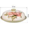 Блюдо для блинов с крышкой "корейская роза" высота=10 см.диаметр=23 см. (кор=12шт.)-358-621