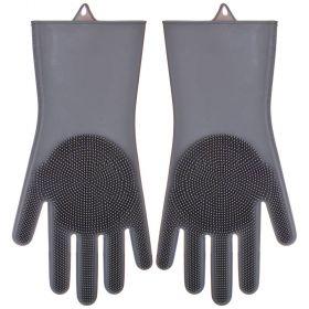 Силиконовые перчатки для мытья посуды 31*15 см (кор=24шт.)-923-113