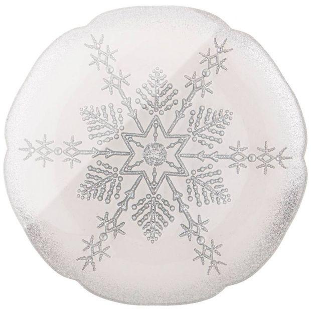 Тарелка акцентная "snowflake" silver pearl 21см-339-236