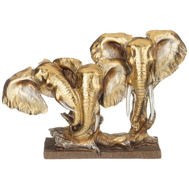 Фигурка декоративная "слоны" 34х11,2х22,2см-146-1862