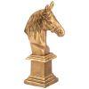 Фигурка декоративная "голова лошади" н-33 l-10см цвет: бронза с позолотой-169-835