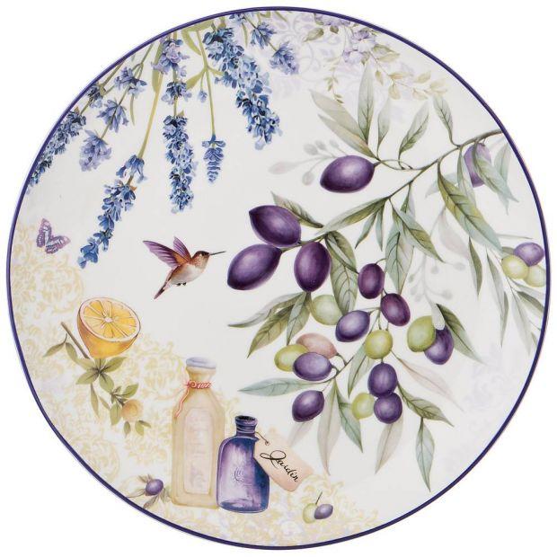 Набор тарелок обеденных "прованс оливки" 2пр.25,5см (кор=18наб.)-104-601