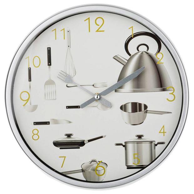 Часы настенные кварцевые "chef kitchen" 30*30*4 см.диаметр циферблата=27 см.-220-206