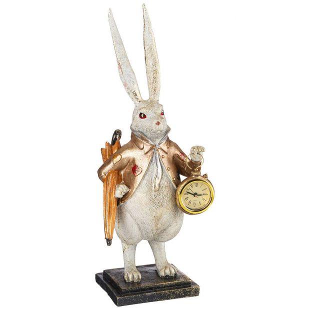 Фигурка с часами "английская коллекция "кролик" 14,5*12*38,5 см-774-151