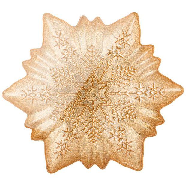 Блюдо "snow cristal" gold  26см-339-283