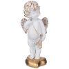 Фигурка декоративная "ангелочек с луком на сердечке" цвет:белый с позолотой высота=23см-169-573