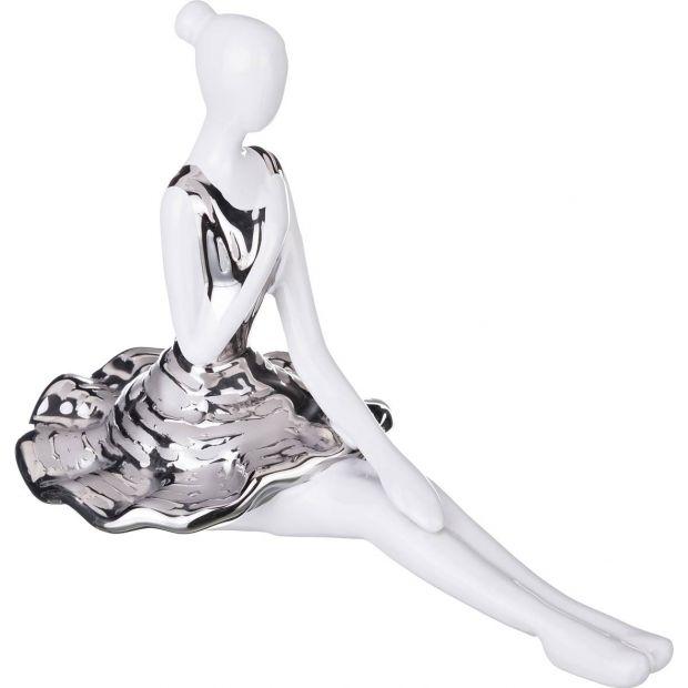 Статуэтка "балерина серебряная коллекция " 26*13 см высота=18 см (кор=12 шт.)-699-157