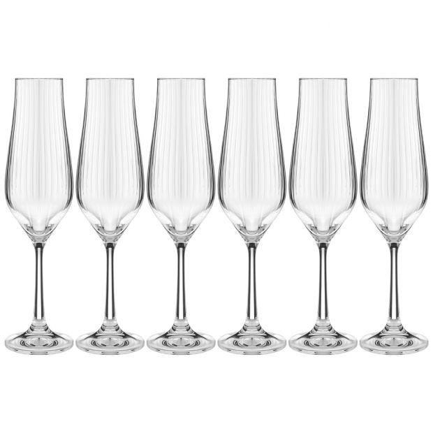 Набор бокалов для шампанского из 6 штук "tulipa optic" 190мл-674-878
