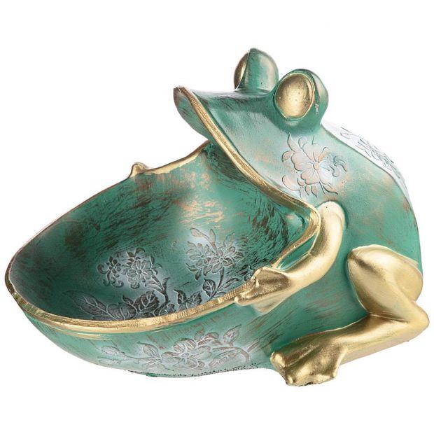 Шкатулка декоративная для мелочей "лягушка" 26*18 см цвет: зеленый-169-239
