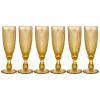 Набор бокалов для шампанского "гранат" из 6шт. серия "muza color" 150мл. / в=20 см (кор=4наб.)-781-216