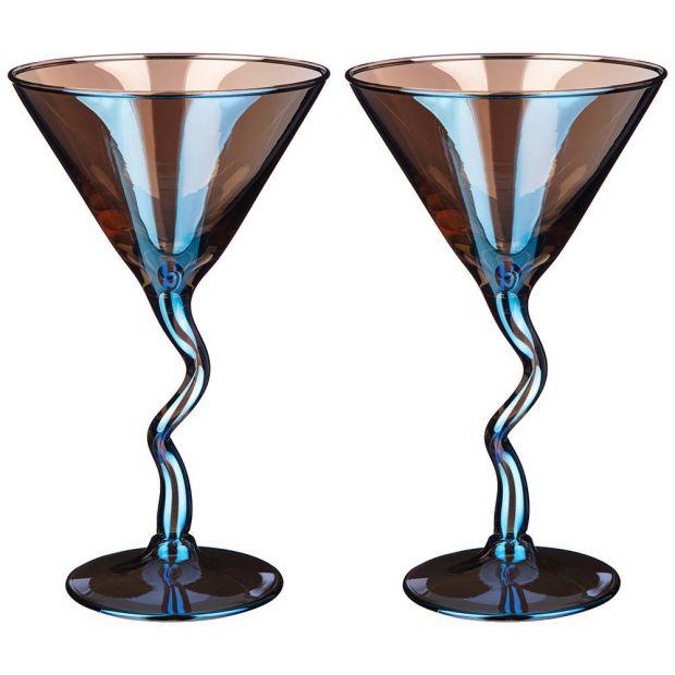 Набор бокалов из 2 шт для шампанского "лазурит" 200 мл-194-645