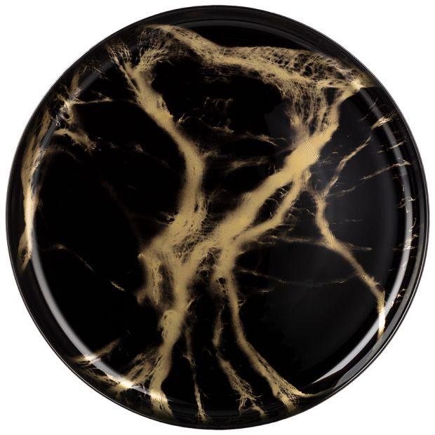 Тарелка обеденная "black marble" диаметр 28 см, высота 2 cм-332-027