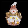 Фигурка декоративная "снеговик с конфетой" с подсветкой 16*22 см-169-202